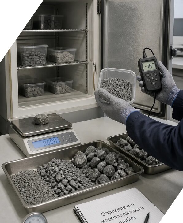 Определение морозостойкости щебня в Железногорске от 3618 р. | ЭкспертизаРоссия